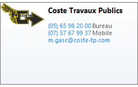 COSTE TRAVAUX PUBLICS